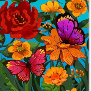 Pintura por números para adultos, flores de primavera, mariposa, kit de pintura predibujada al óleo para principiantes, lienzo de 16 x 20 pulgadas Pintura por números para adultos, flores de primavera, mariposa, kit de pintura predibujada al óleo para principiantes, lienzo de 16 x 20 pulgadas