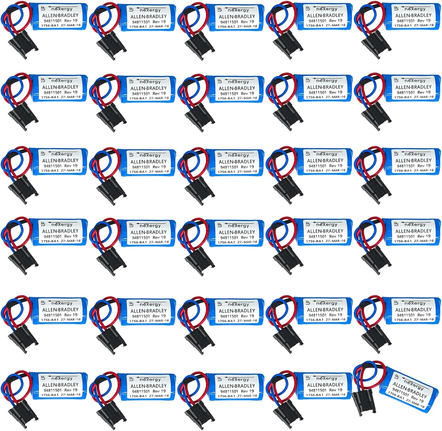 *(30-Pack) 3.0v 1756-BA1 Battery 1200mAh for Allen Bradley 1756-BA1 1756-L1 BR2 3A-AB Replacement Battery