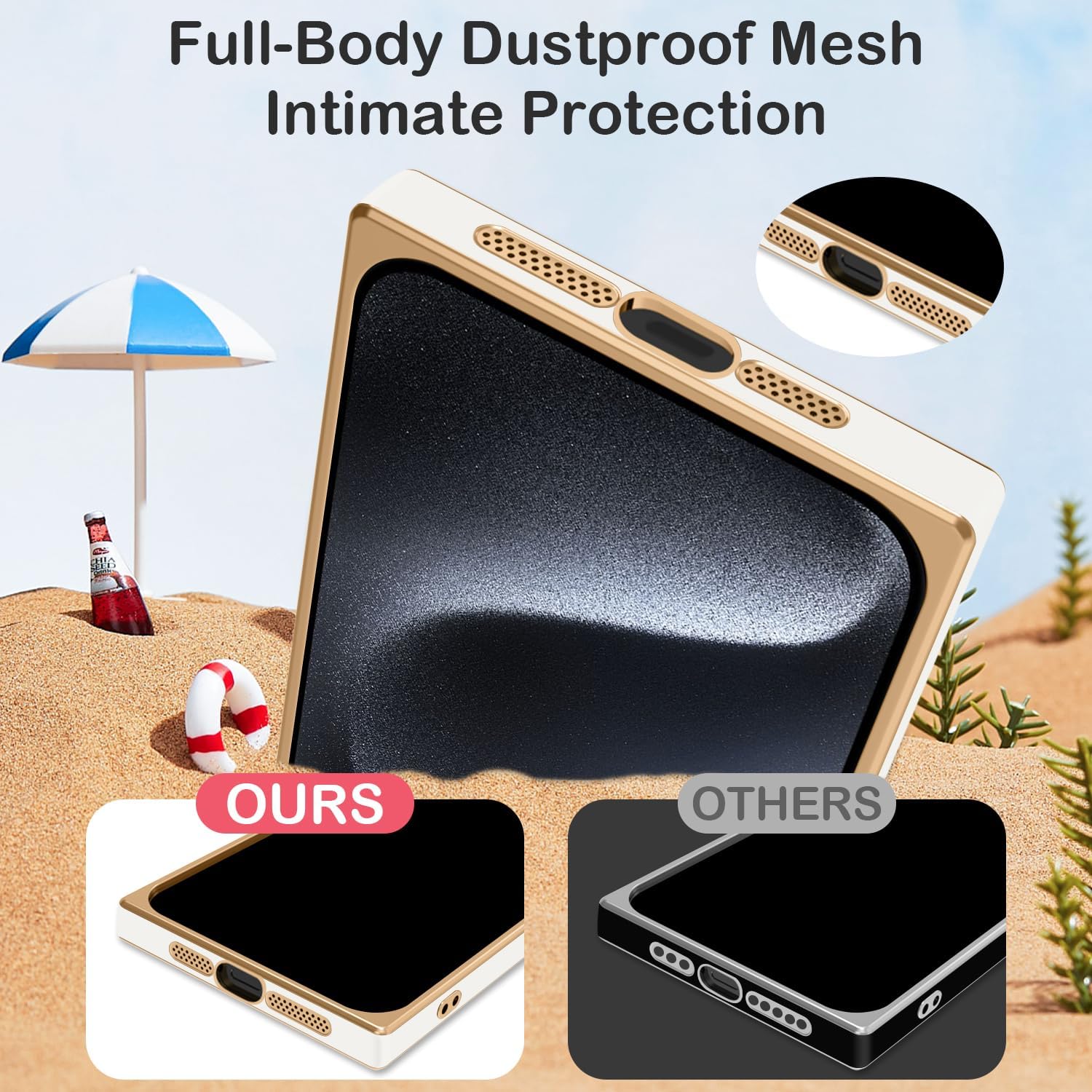 PSIOXY Funda magnética cuadrada para iPhone 15 Pro compatible con Magsafe compatible con carga inalámbrica protección a prueba de salpicaduras TPU