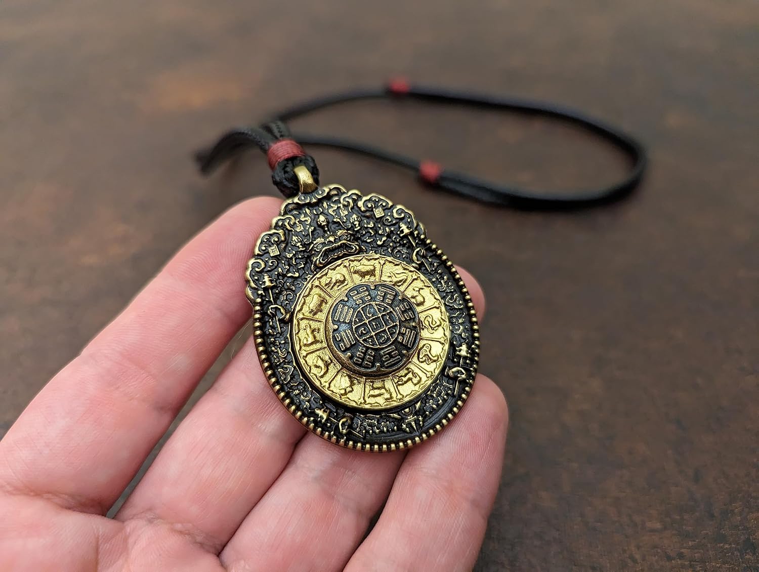 Bagua Amulet Melong Tibetan Mirror Defense Negative Provocation Reflection Dzogchen Bon Buddhist Pendant Tibet Necklace Shaman Mirror