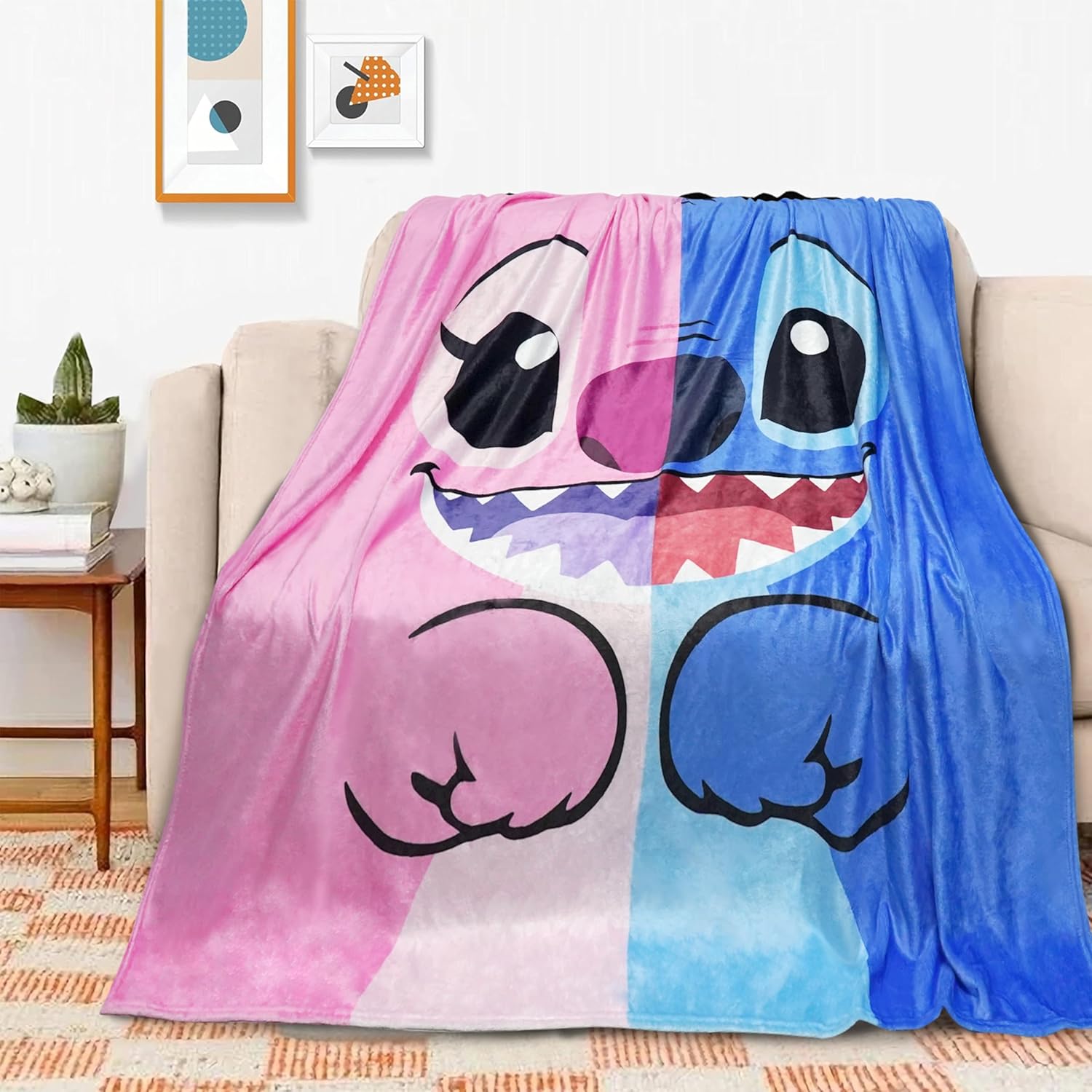 Manta para todas las estaciones, regalo de franela polar súper suave, cálida y acogedora para sofá, cama, sofá, manta de viaje, cumpleaños, 50 x 60