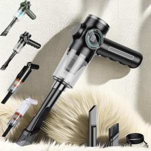 Aspiradora inalámbrica, aspiradora recargable para automóvil con pantalla digital, filtro lavable, alta potencia, uso húmedo y seco, aspiradora Aspiradora inalámbrica, aspiradora recargable para automóvil con pantalla digital, filtro lavable, alta potencia, uso húmedo y seco, aspiradora