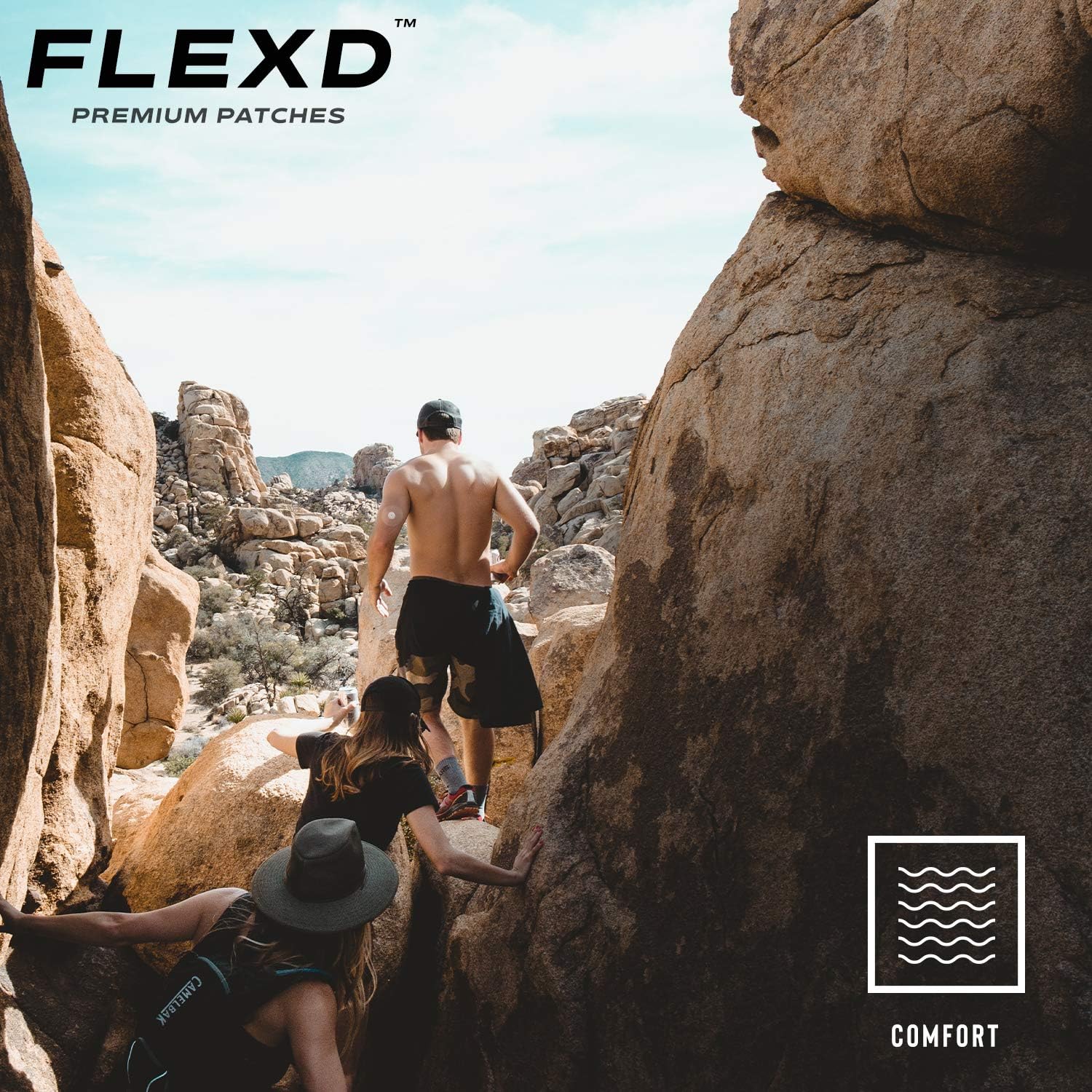Flexd – Parches Adhesivos Freestyle (35 piezas) – Cubiertas Adhesivas Libre Sin Adhesivo en el Centro – Transparente