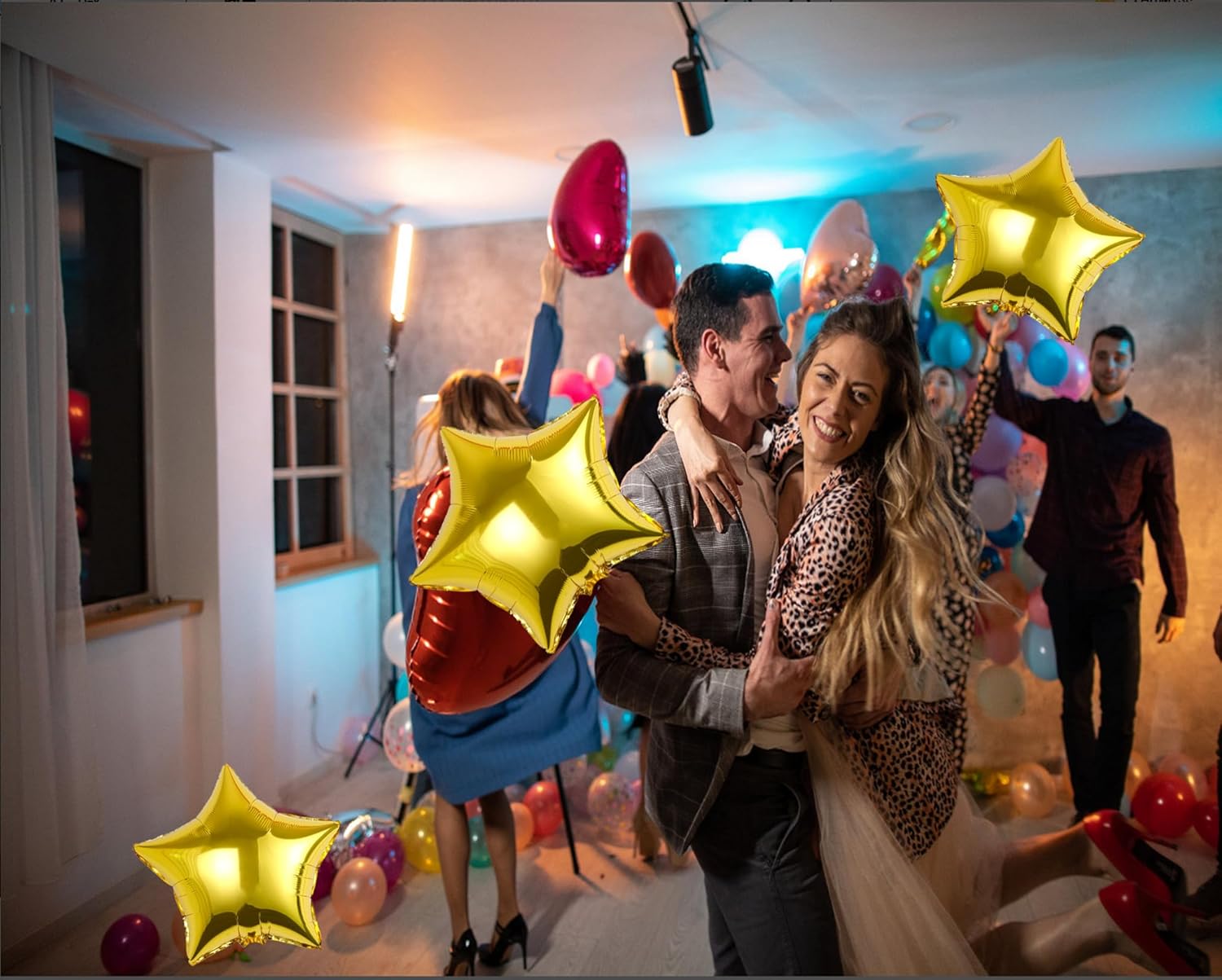 10 globos de aluminio con forma de estrella dorada de 18 pulgadas, globos de Mylar para decoración de feliz cumpleaños