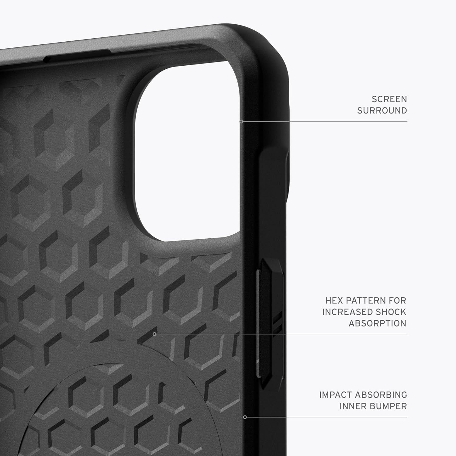URBAN ARMOR GEAR UAG – Funda compatible con iPhone 15 de 6.1 pulgadas, Metropolis LT Kevlar negro, imán integrado compatible con carga MagSafe,
