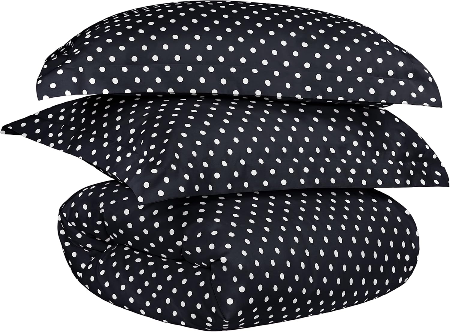 Impresiones 600 hilos, algodón Rich Juego de funda nórdica, Tejido mixto de algodón, Negro, gemelo