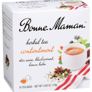 Bonne Maman Contenido de té de hierbas orgánicas mezcla de anís estrellado, grosella negra y bálsamo de limón, 16 bolsas de té (paquete de 1) Bonne Maman Contenido de té de hierbas orgánicas mezcla de anís estrellado, grosella negra y bálsamo de limón, 16 bolsas de té (paquete de 1)