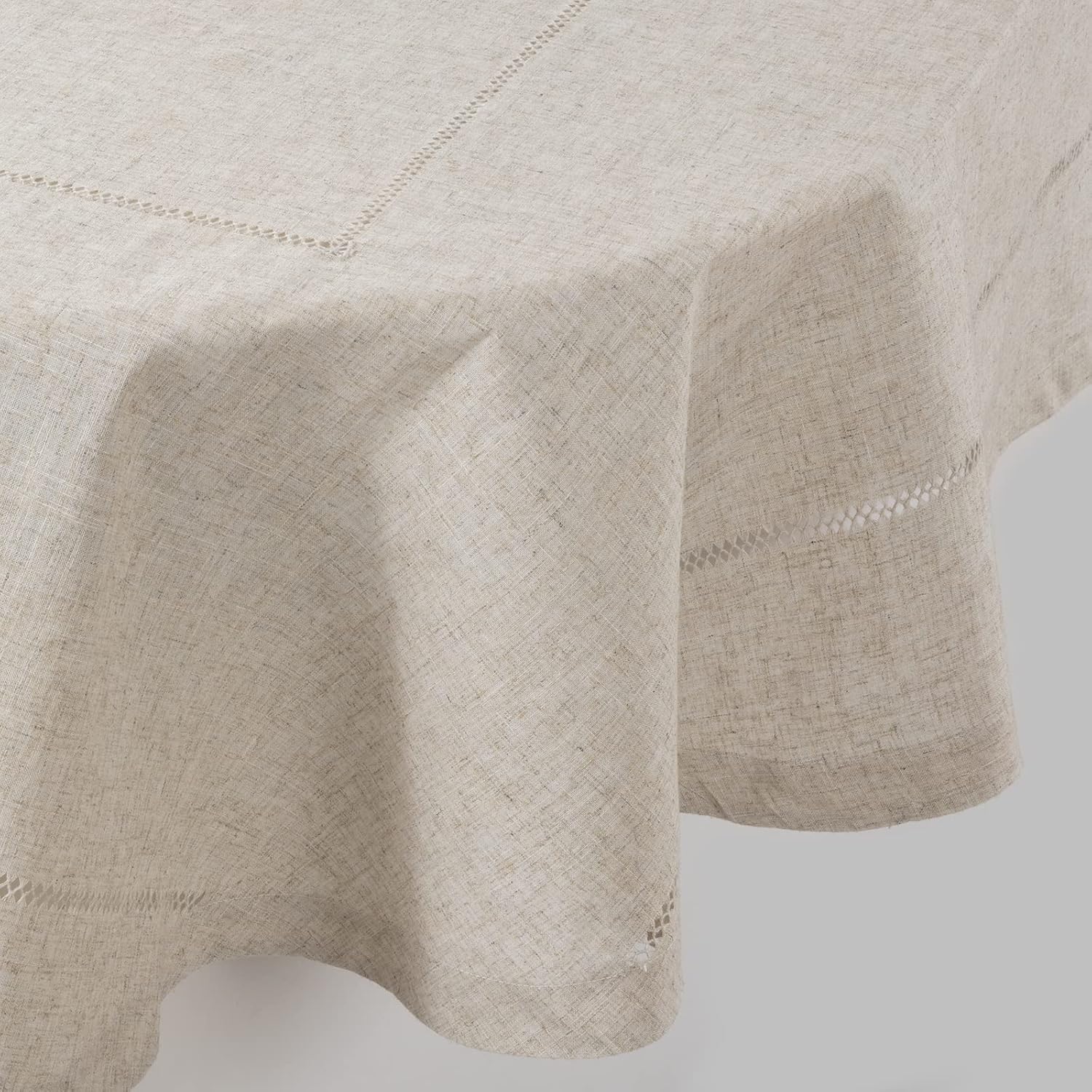 HOMBYS Mantel ovalado con hueco para mesa ovalada, fundas de mesa de granja de 60 x 84 pulgadas para cocina, comedor, fiesta, decoración de mesa