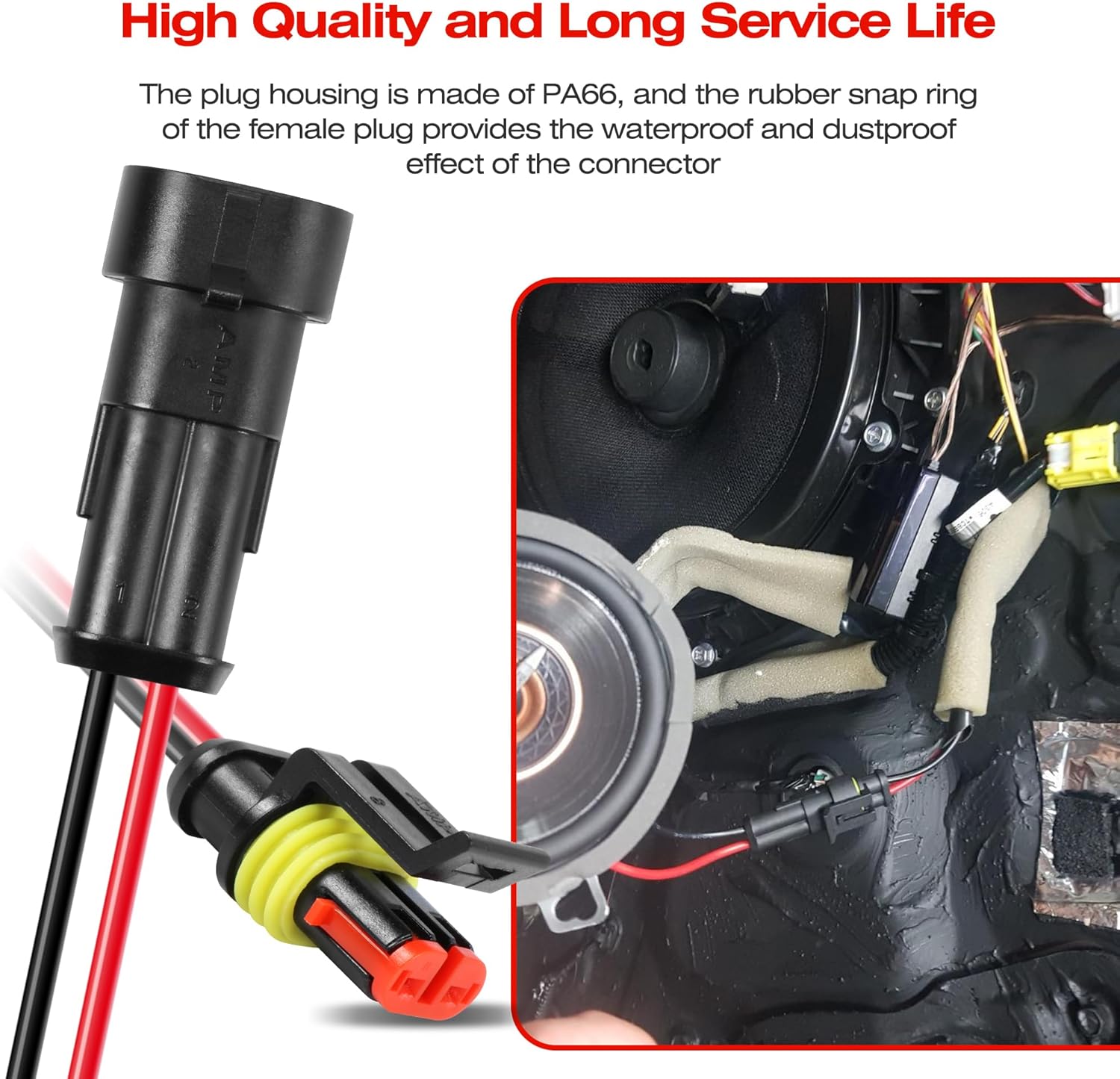RDBS Kit de 5 conectores de cable eléctrico de 2 pines, enchufe macho y hembra impermeables de 2 vías para automóvil, camión, motocicleta, barco