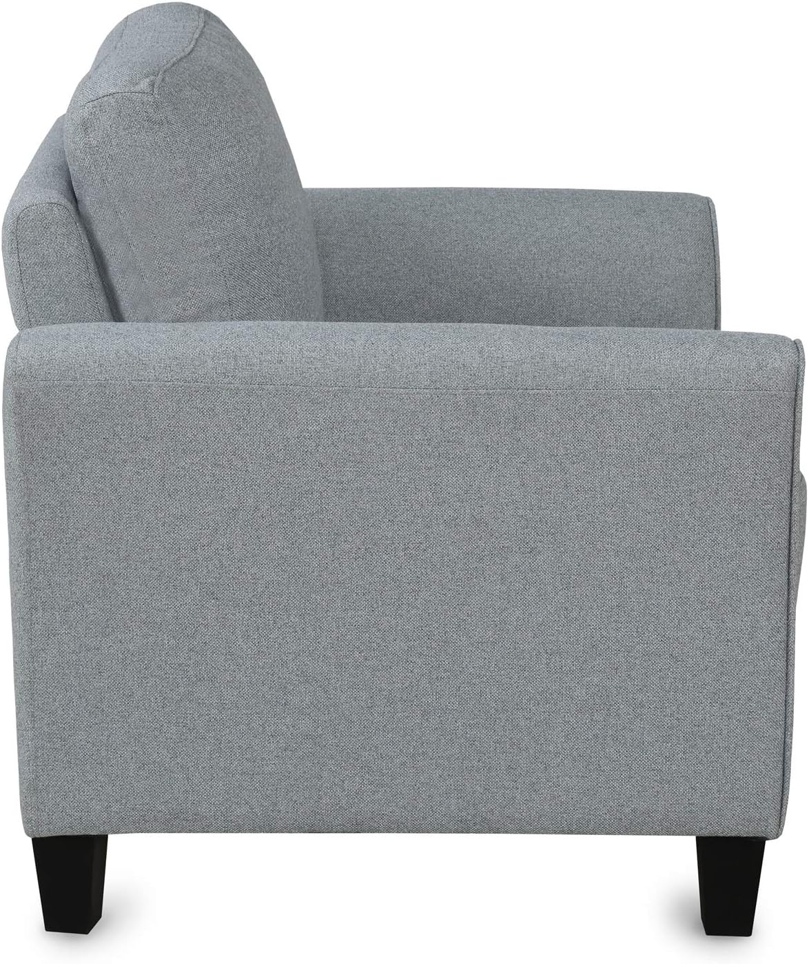Harper&Bright Designs – Juego de sofá tapizado de tela de lino para sala de estar (asiento individual, gris)