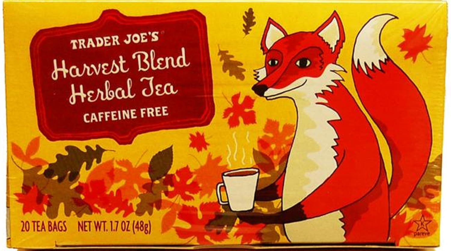 Trader Joes HARVEST BLEND – Té de hierbas, sin cafeína, 20 bolsas, caja de 1.7 onzas