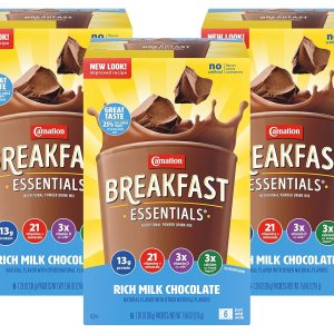 Carnation Breakfast Essentials Paquetes nutricionales de mezcla de bebidas en polvo, rico chocolate con leche, con proteínas, vitaminas y minerales, Carnation Breakfast Essentials Paquetes nutricionales de mezcla de bebidas en polvo, rico chocolate con leche, con proteínas, vitaminas y minerales,