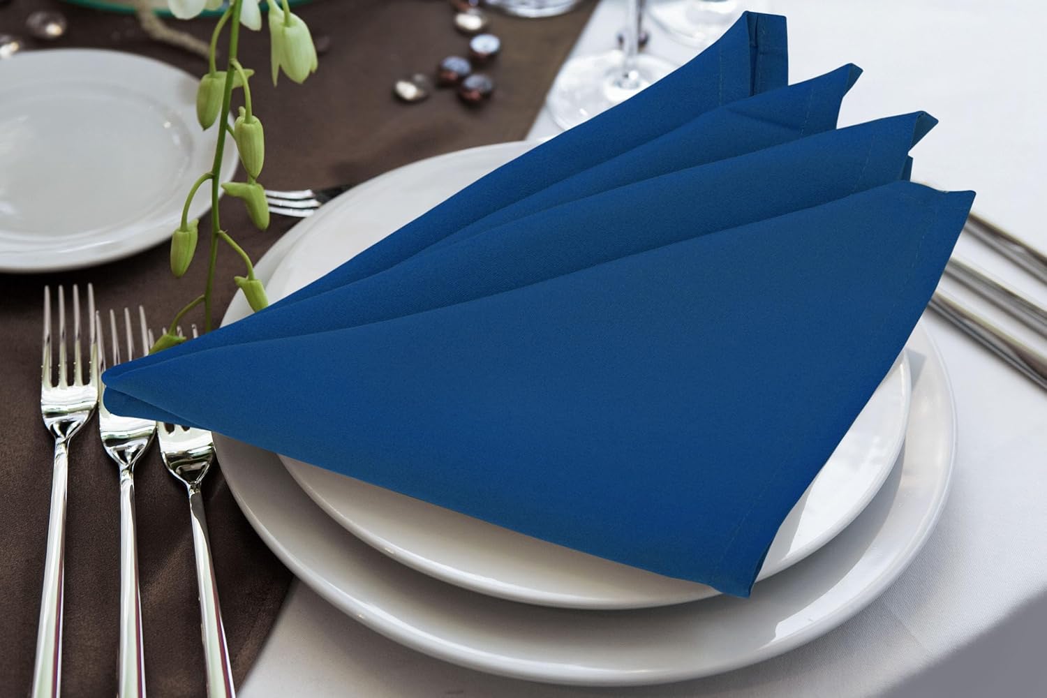 Utopia Home Paquete de 24 servilletas de tela de 18 x 18 pulgadas, servilletas de cena 100% poliéster con bordes dobladillos, servilletas lavables