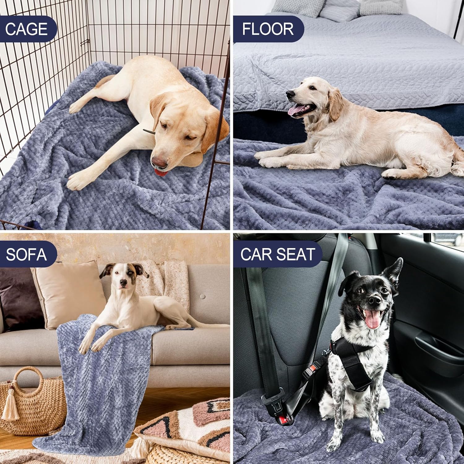 Chumia 2 piezas de manta de franela para mascotas, manta de doble capa para perros pequeños y medianos, mantas suaves para cachorros y gatitos,