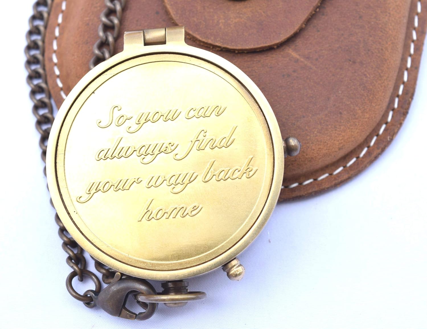 NEOVIVID Brújula de campamento grabada con “So You Can Always Find Your Way Back Home”, brújula de regalo para Navidad, regalo de boda