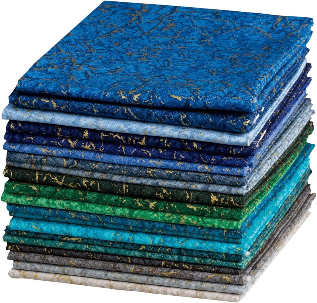 Connecting Threads Blender Collection – Paquete de 20 piezas de tela de acolchado 100% algodón, 18 x 22 pulgadas, paquete de 20 unidades Fat Quarter