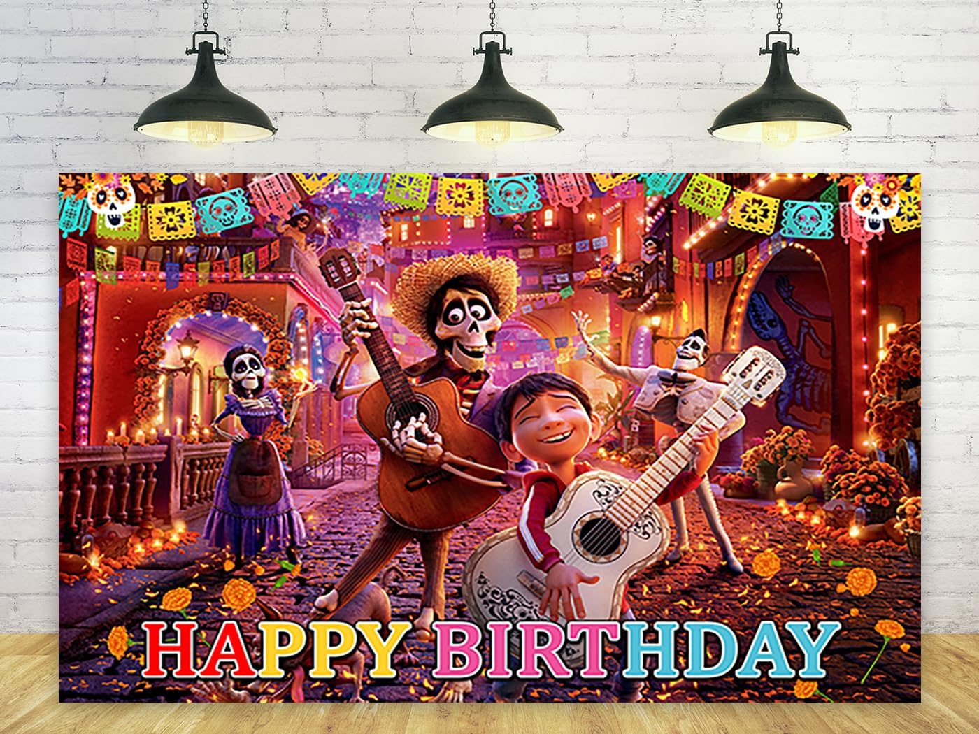 Telón de fondo del Día de los Muertos para decoraciones de fiesta de cumpleaños, fondo para decoración de mesa de pasteles, Día de Muertos, pancarta