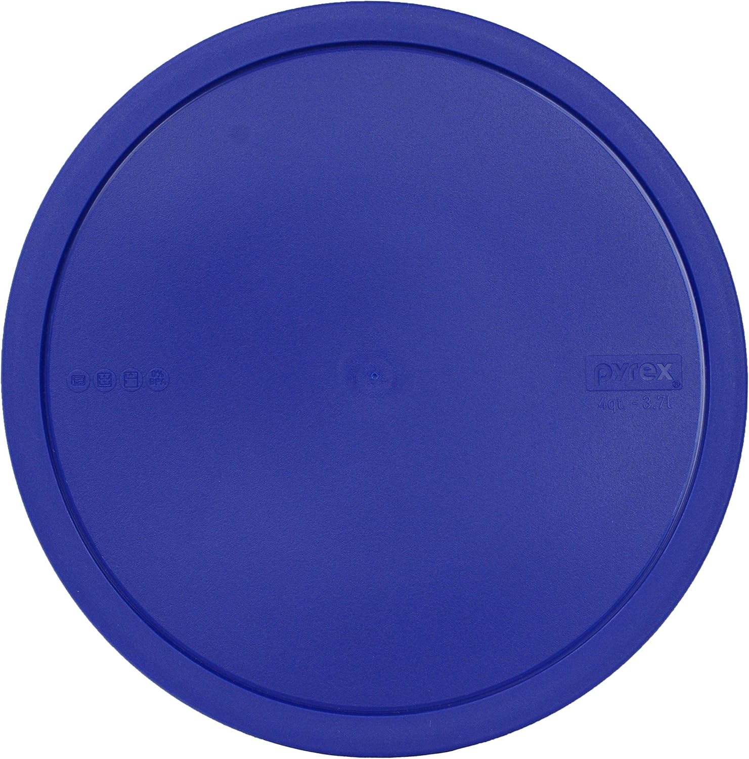 Pyrex Tapa redonda de plástico para almacenamiento de alimentos de 4 cuartos de galón, color azul, 326 unidades, fabricada en Estados Unidos