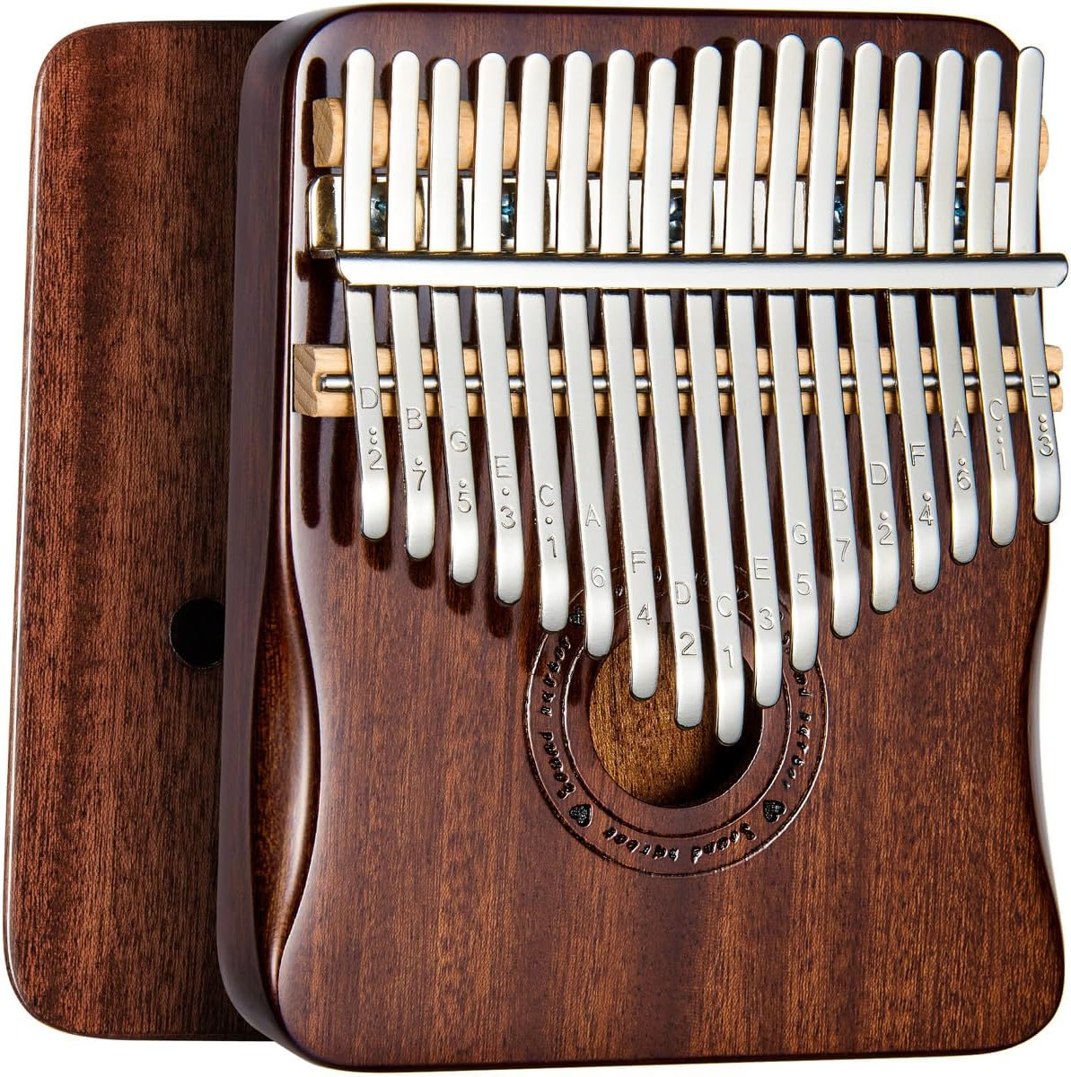 Kalimba – Piano de pulgar de 17 teclas (rojo marrón)