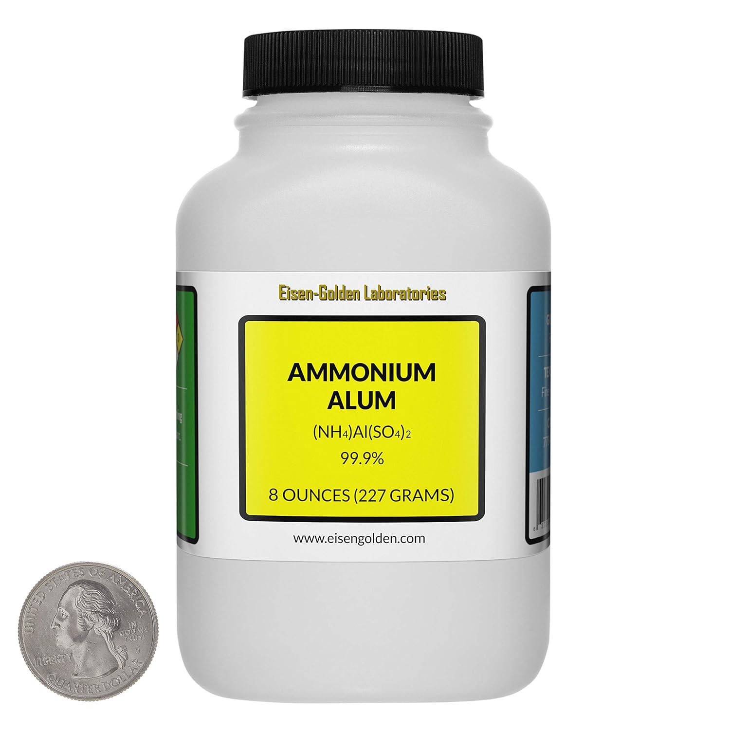 Alum de amonio (NH4) Al (SO4)2 99.9% polvo de grado alimenticio 8 onzas en una botella