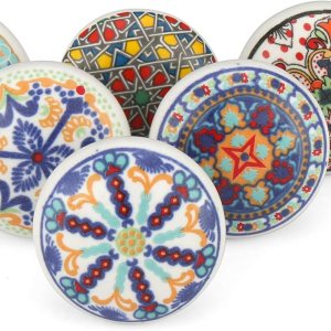 Pomos de gabinete para cajones de aparador, varios mandalas, decorativas, vintage, de cerámica, pomos de puerta de cocina, decoración interior, Pomos de gabinete para cajones de aparador, varios mandalas, decorativas, vintage, de cerámica, pomos de puerta de cocina, decoración interior,