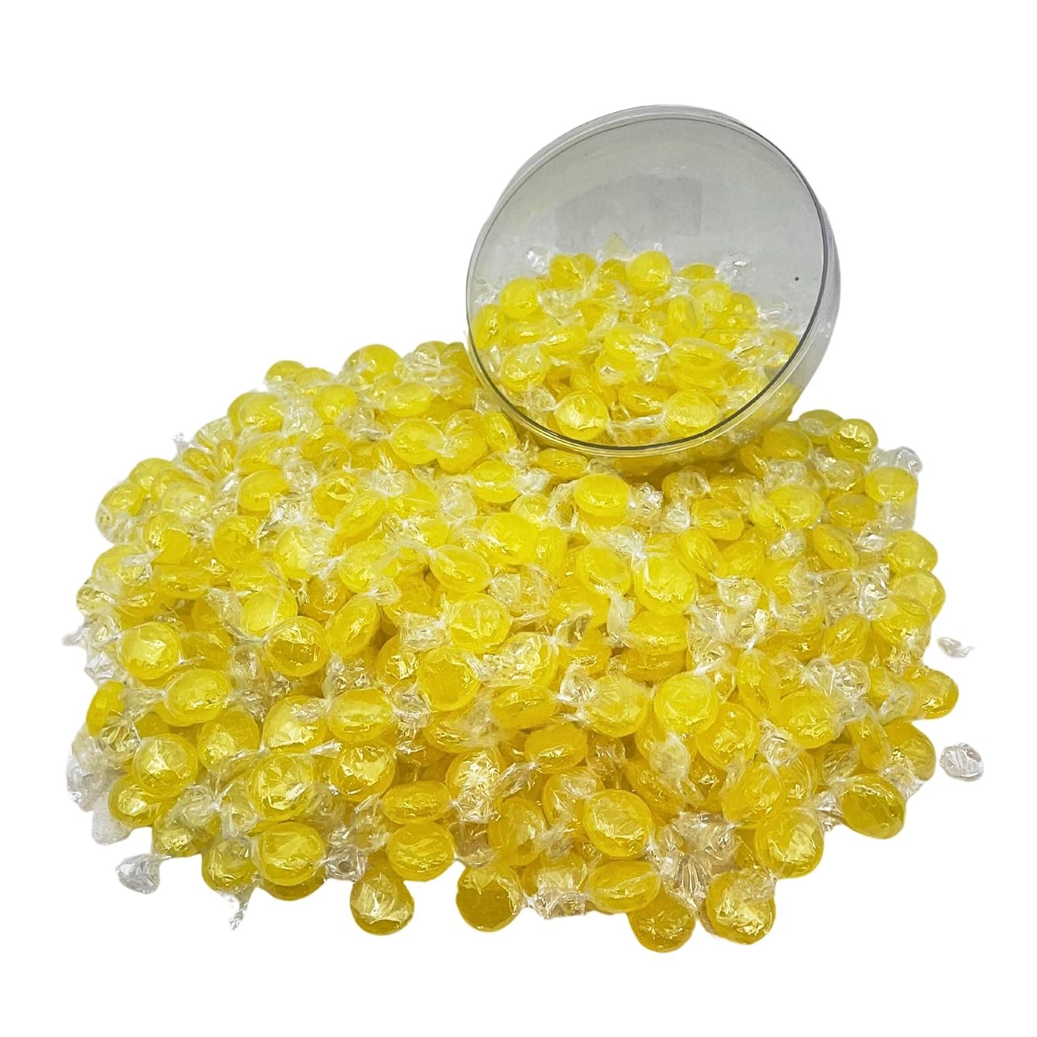 Caramelos duros de gota de limón sin azúcar, bolsa a granel de 3 libras envueltos individualmente, sin gluten, aptos para dieta keto y diabéticos,