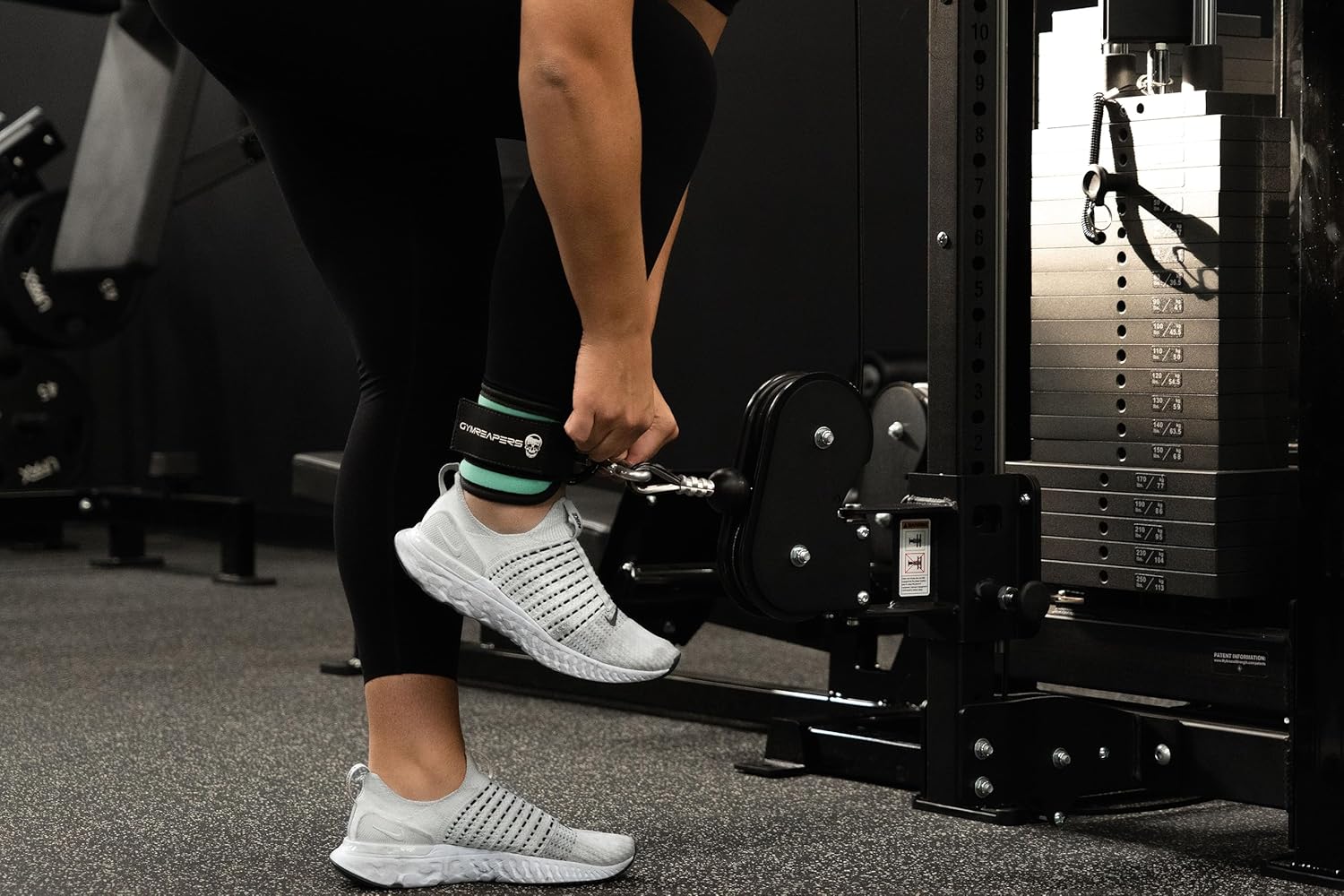 Correas de tobillo (par) para patadas traseras en máquinas de cable, entrenamientos de glúteos, ejercicios de la parte inferior del cuerpo – Correas