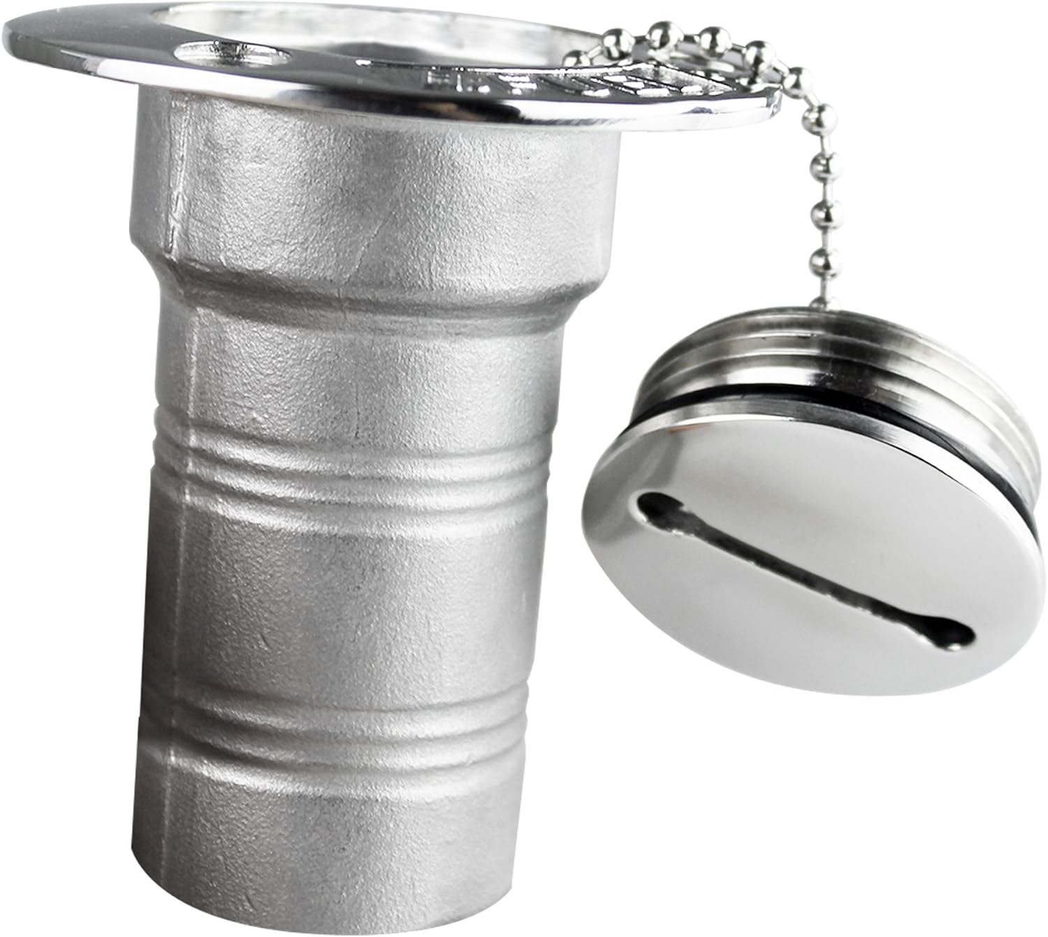 Salty Reef Marine Hardware – Llenadorelleno de combustible para cubierta de barco con tapa de llave – 2″ – Diésel, gas o agua – Acero inoxidable 316