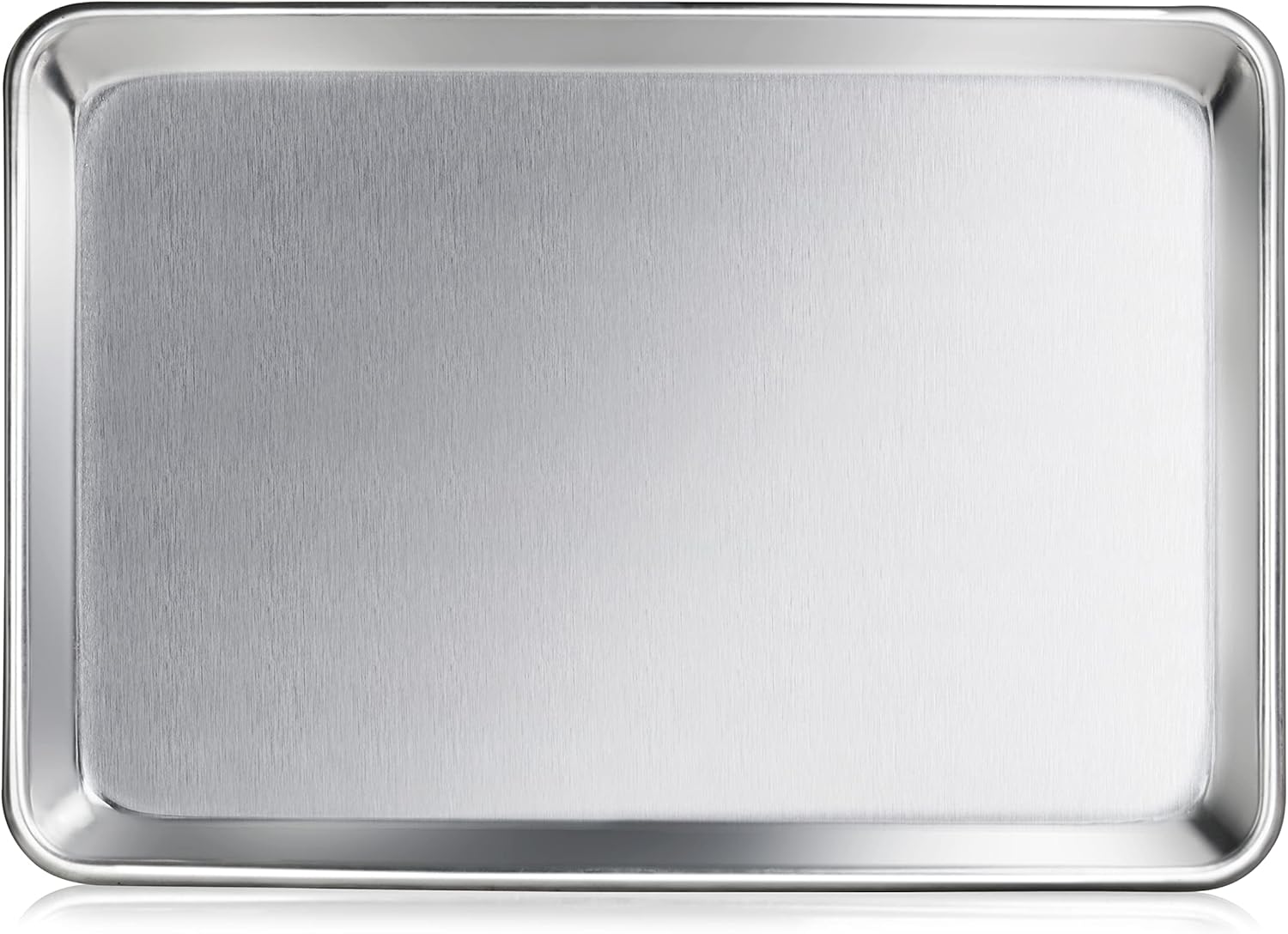 New Star Foodservice 36800 Sartén de aluminio de grado comercial de calibre 12 con cuentas abiertas, 18 pulgadas de largo x 26 pulgadas de ancho x 2