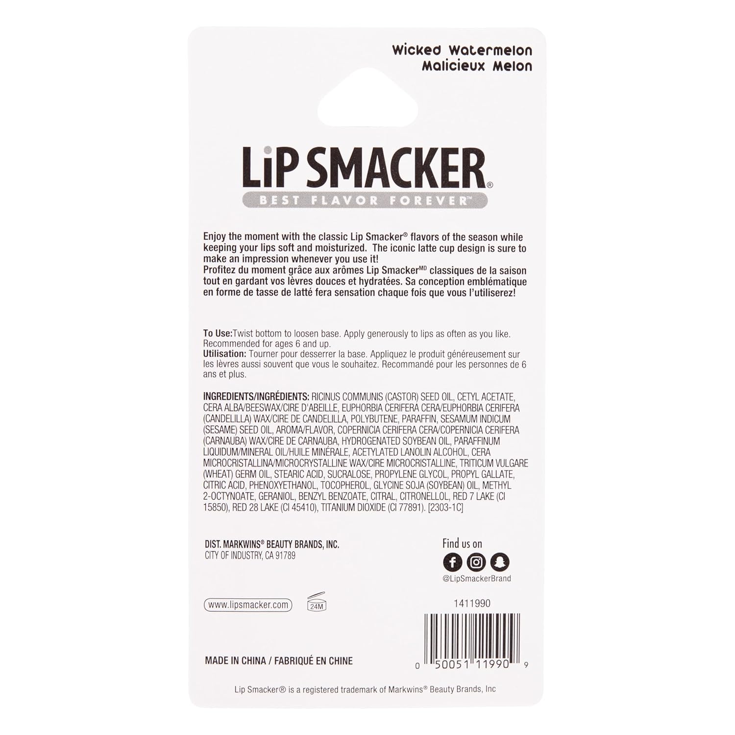 Lip Smacker Bálsamo labial Frappe – Gato de fresa aterrador