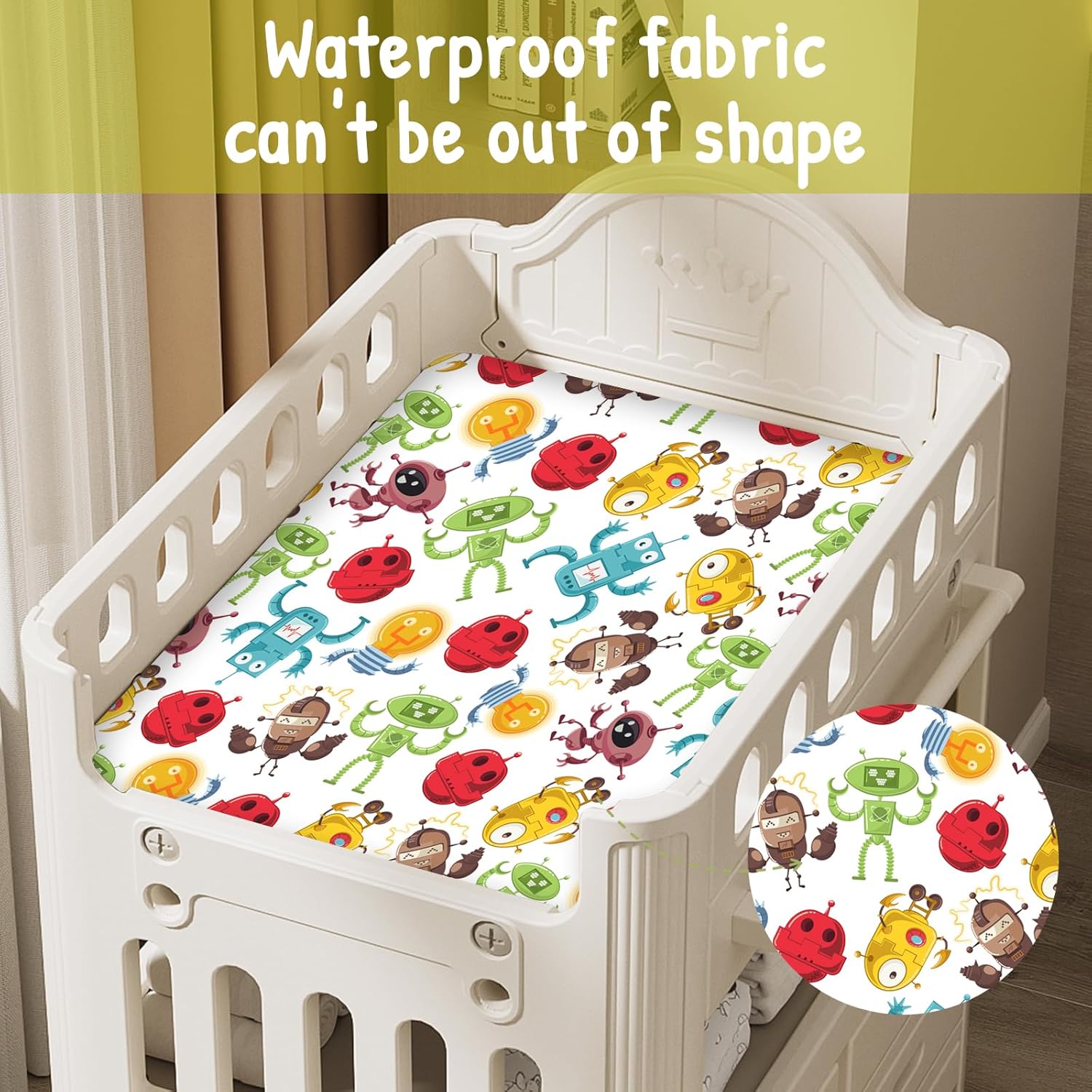 Funda para cambiador de pañales de bebé, 1 paquete de sábanas bajeras de alta calidad, 28 x 32 pulgadas, tamaño estándar, mezcla de algodón ultra
