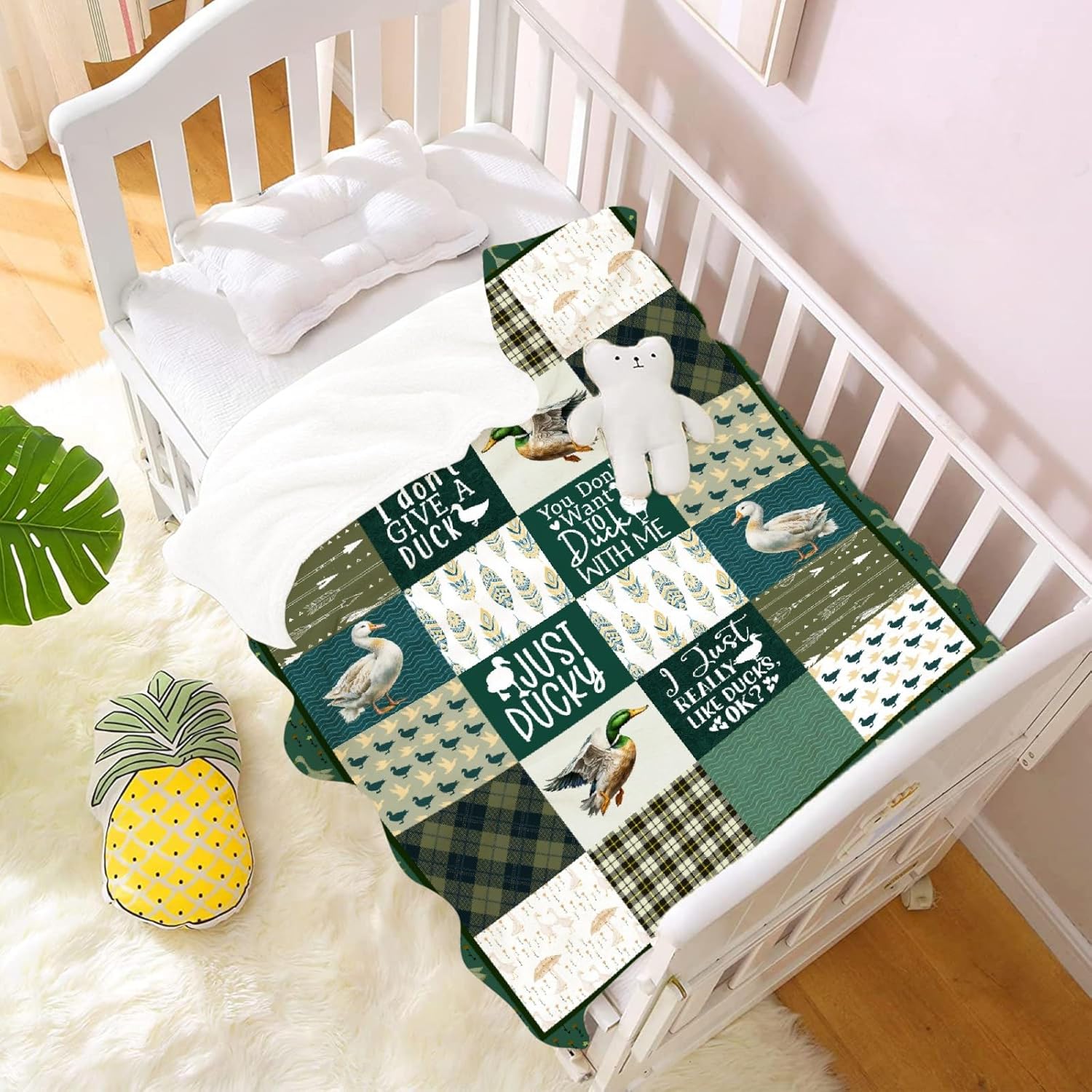Manta de pato mallardo, ultra suave y acogedora para niños pequeños, mujeres y hombres, bonita manta de pato para sofá y cama, regalos de pato al