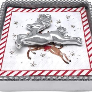 MARIPOSA Servilleteros navideños Leaping Reindeer (2680-C) MARIPOSA Servilleteros navideños Leaping Reindeer (2680-C)