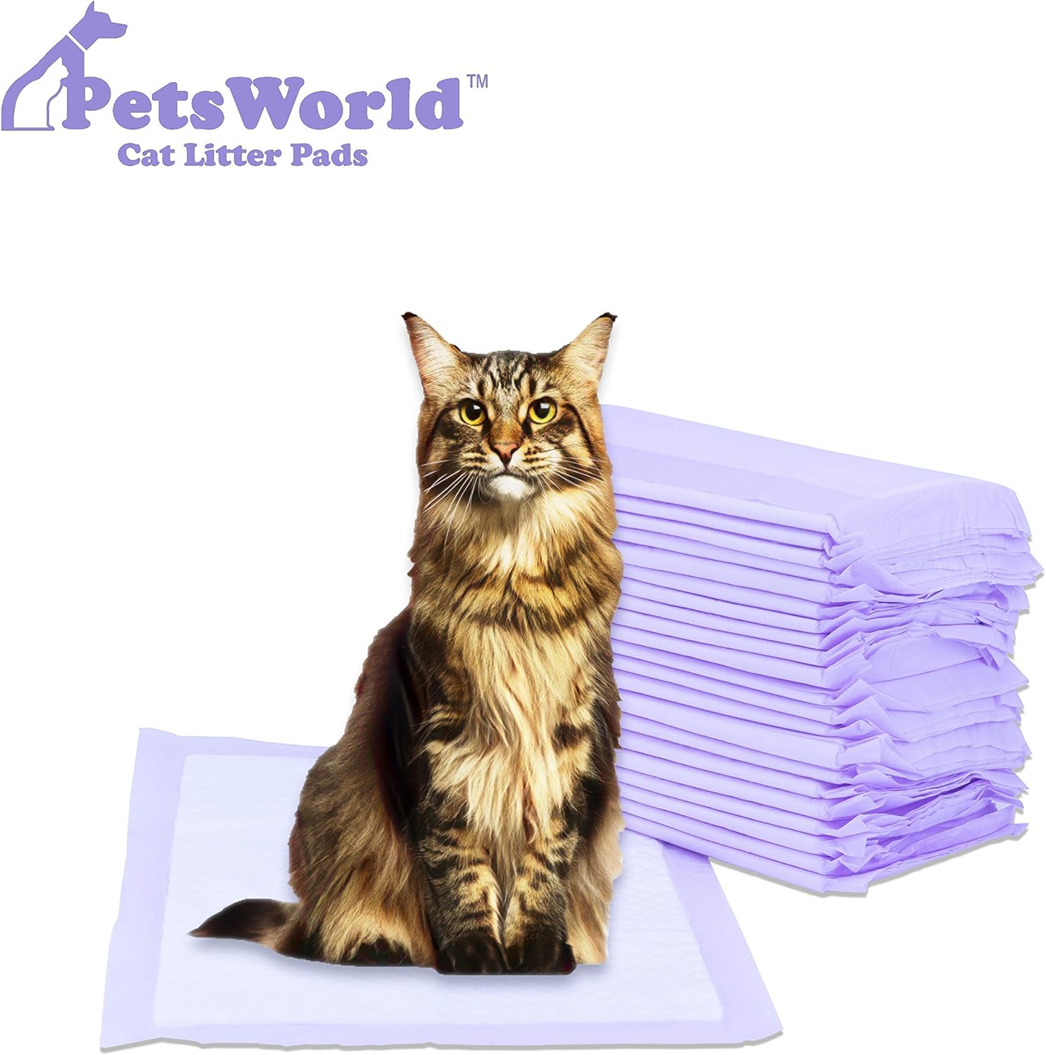 PETSWORLD Recambios de almohadillas para gatos Tidy Cats Breeze Litter System 50 almohadillas para caja de arena para gatos, 16.9 x 11.4 pulgadas