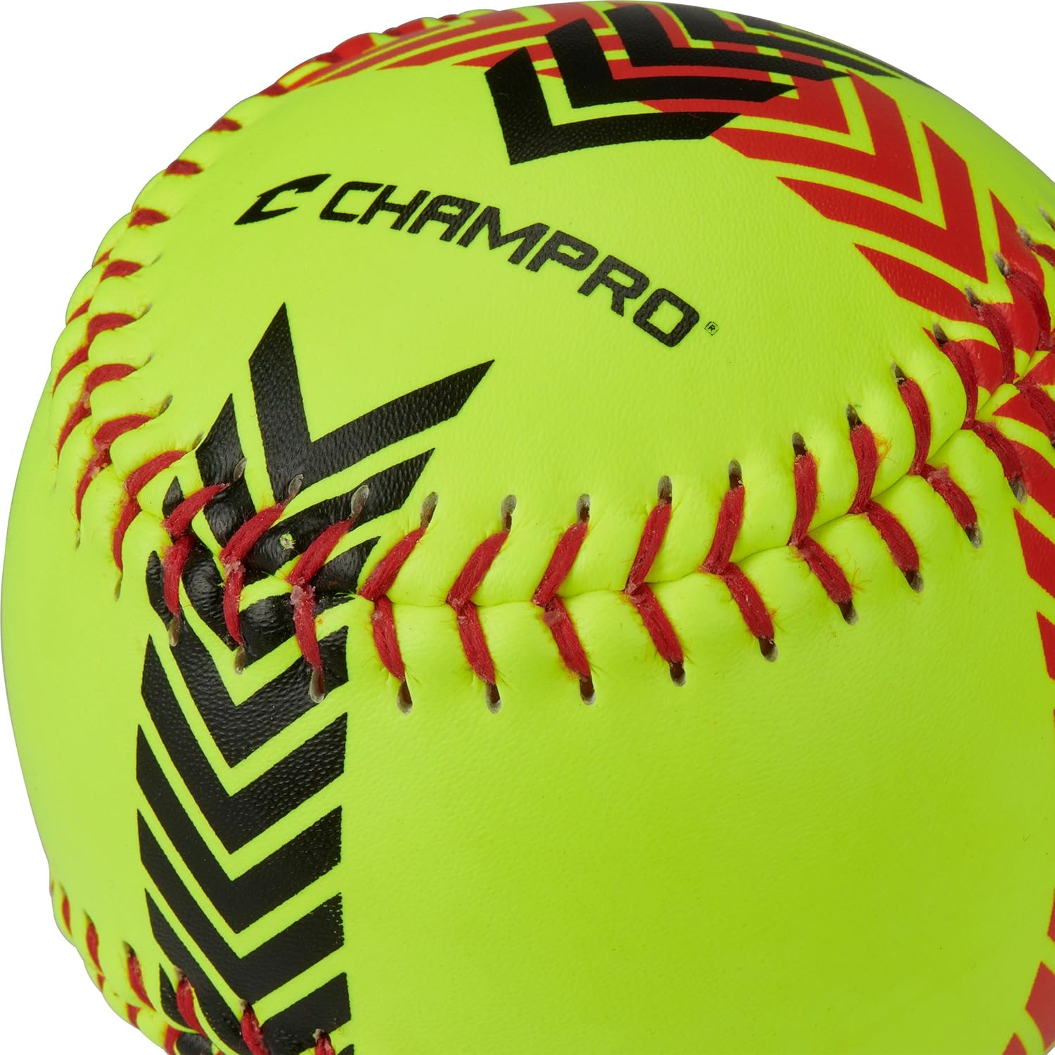 Champro Juego de softbol de entrenamiento a rayas (amarillo óptico, 12 pulgadas)