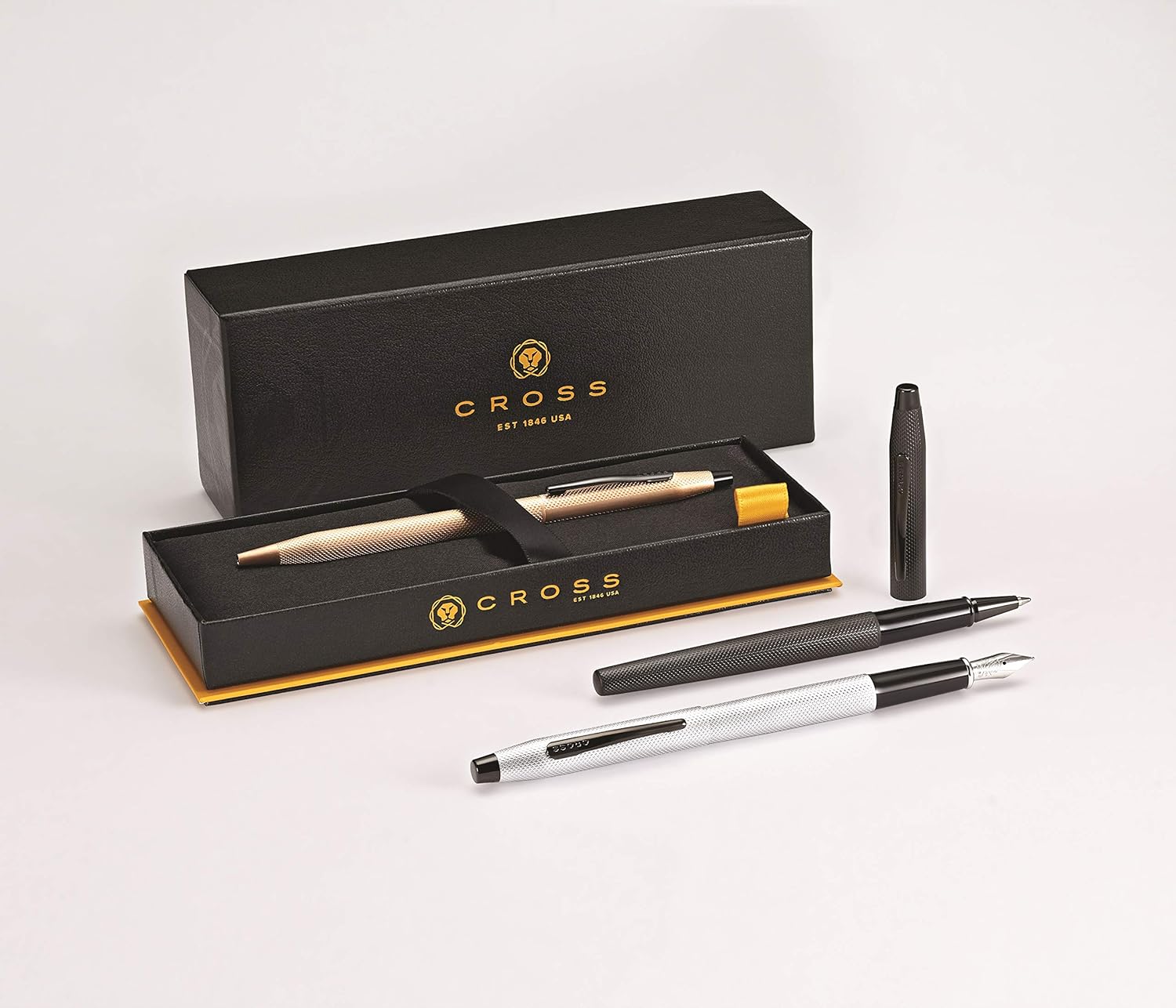 Cross Classic Century – Bolígrafo recargable, punta media, incluye caja de regalo de calidad prémium, negro cepillado