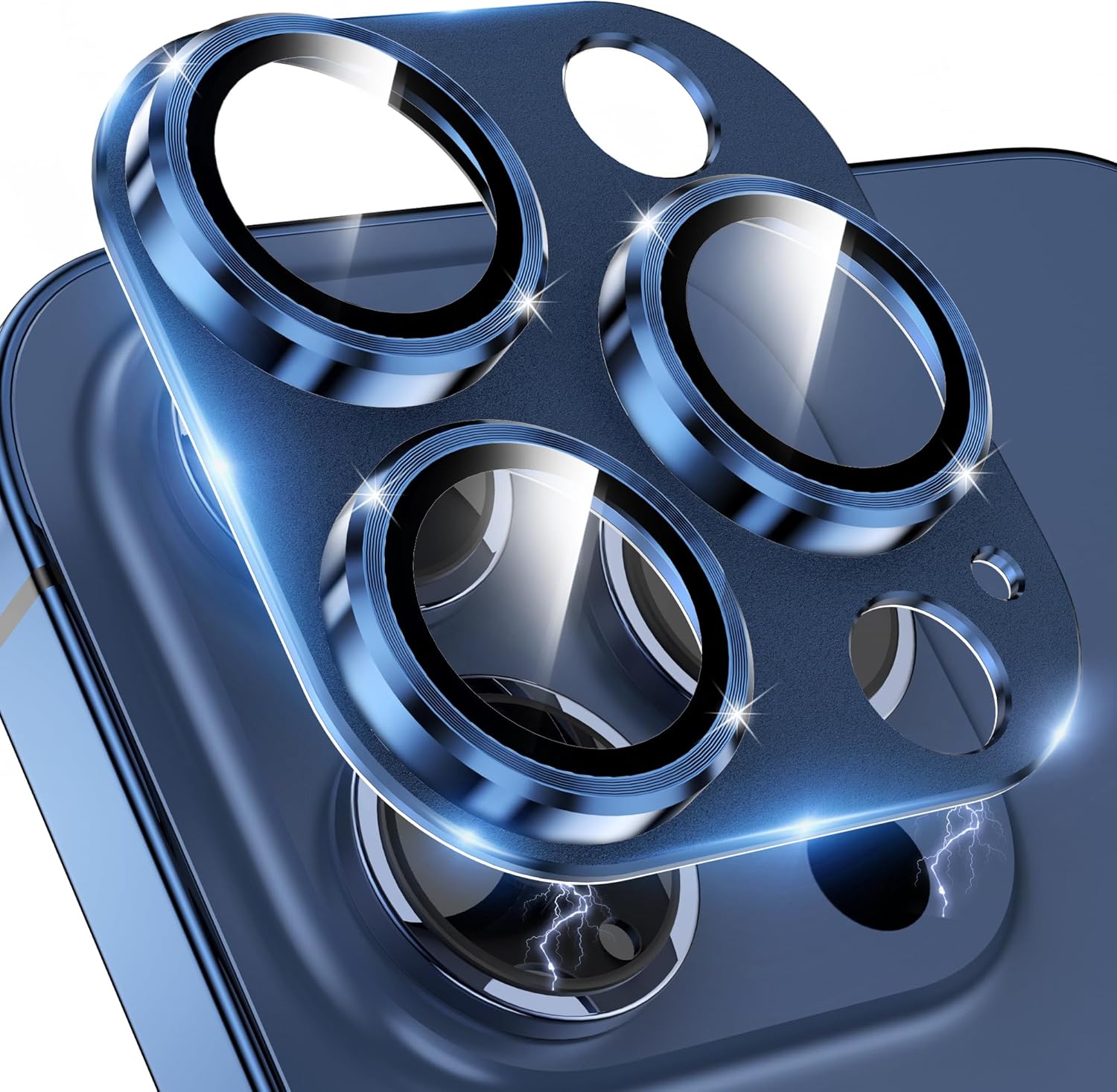 YMHML Protector de lente de cámara para iPhone 15 ProiPhone 15 Pro Max, aleación de vidrio templado, cubierta completa, protección contra caídas,