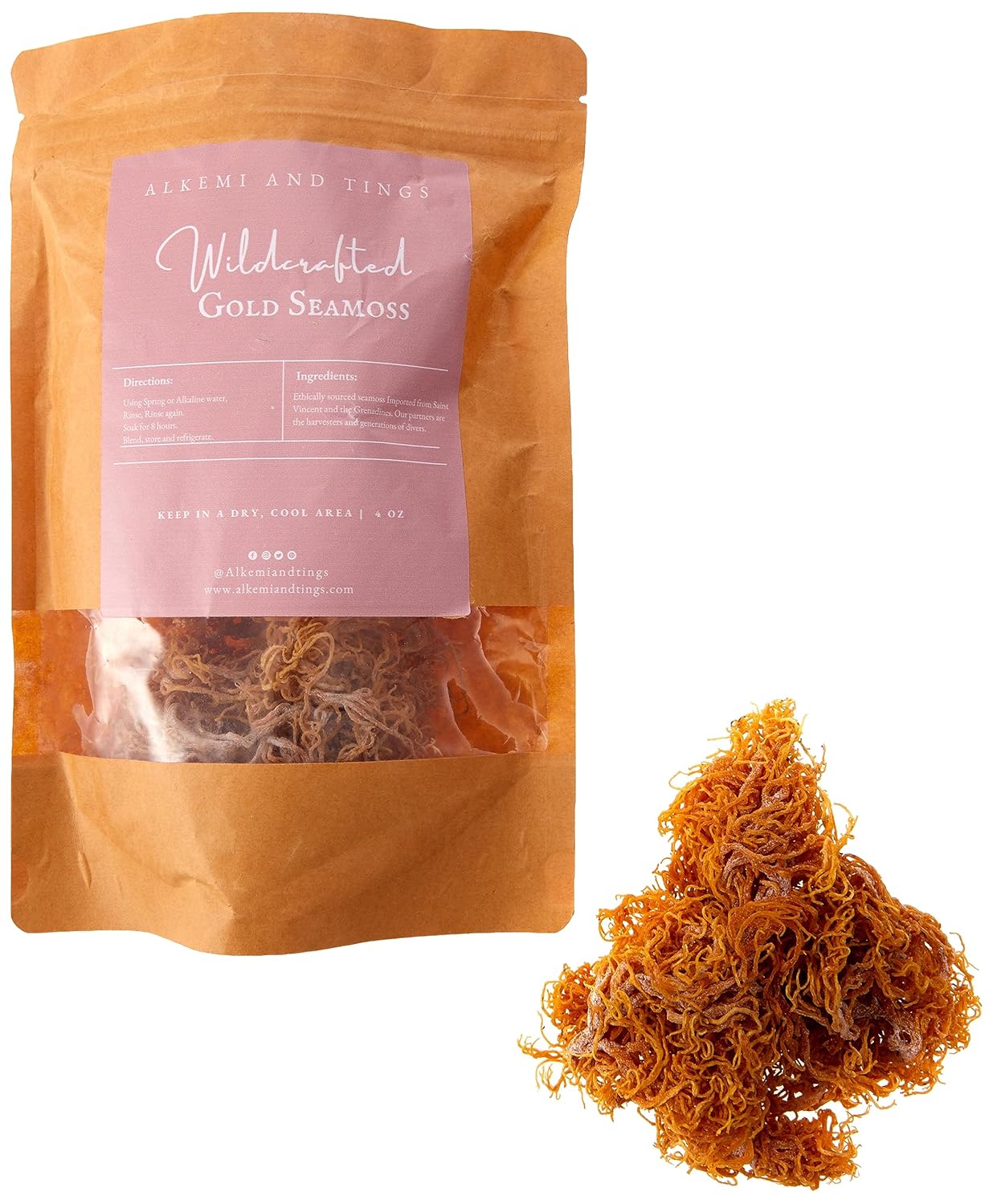 Alkemi and Tings Raw Gold Seamoss