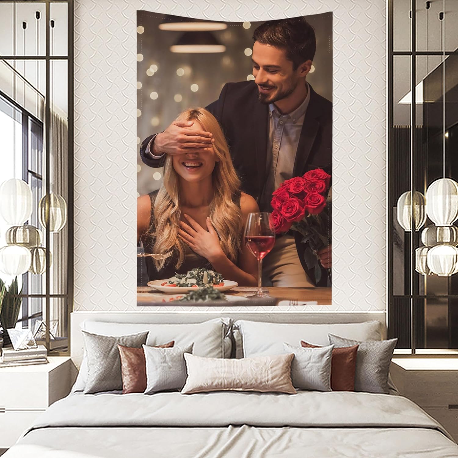 HTYJFIG Tapiz personalizado para subir imágenes, tapiz personalizado para regalo, decoración del hogar y dormitorio (40 x 60 pulgadas, vertical)