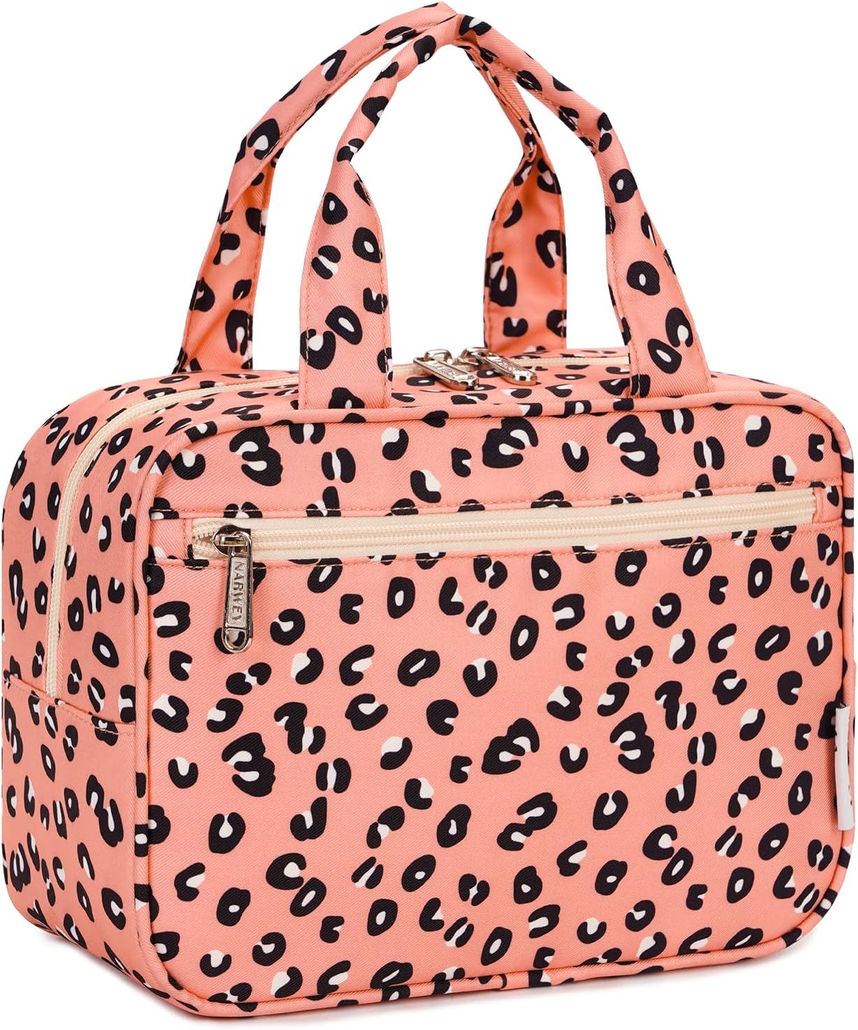 Narwey Neceser de tamaño completo para mujer, bolsa de maquillaje grande, organizador de viaje, bolsa de cosméticos para accesorios esenciales,