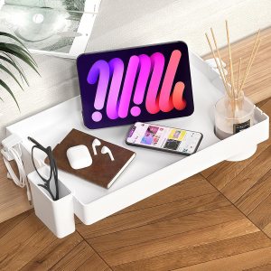 SPACEKEEPER Estante de noche para cama, organizador plegable para litera superior, dormitorio universitario, artículos esenciales de la habitación, SPACEKEEPER Estante de noche para cama, organizador plegable para litera superior, dormitorio universitario, artículos esenciales de la habitación,