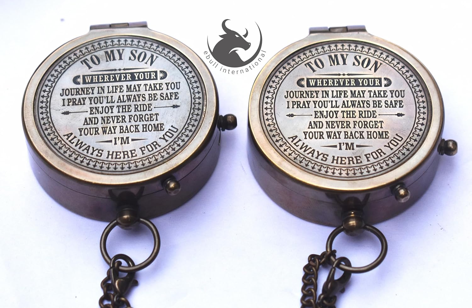 Brújula de latón regalo para mi hijoregalo náutico para hijo de papáregalo para hijo de mamá Un regalo perfecto y único con estuche de cuero