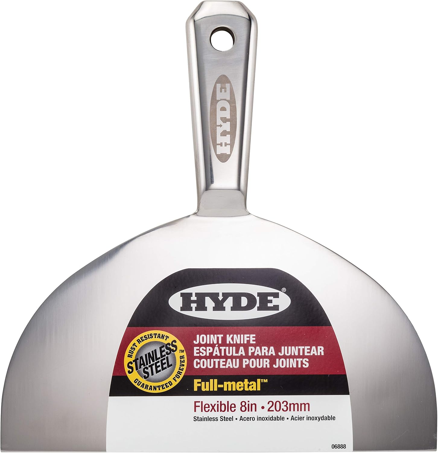 Hyde Juego de cuchillos de metal de alta calidad de 4, 6 y 8 pulgadas, grado profesional, ergonómico y resistente a la corrosión, todo acero