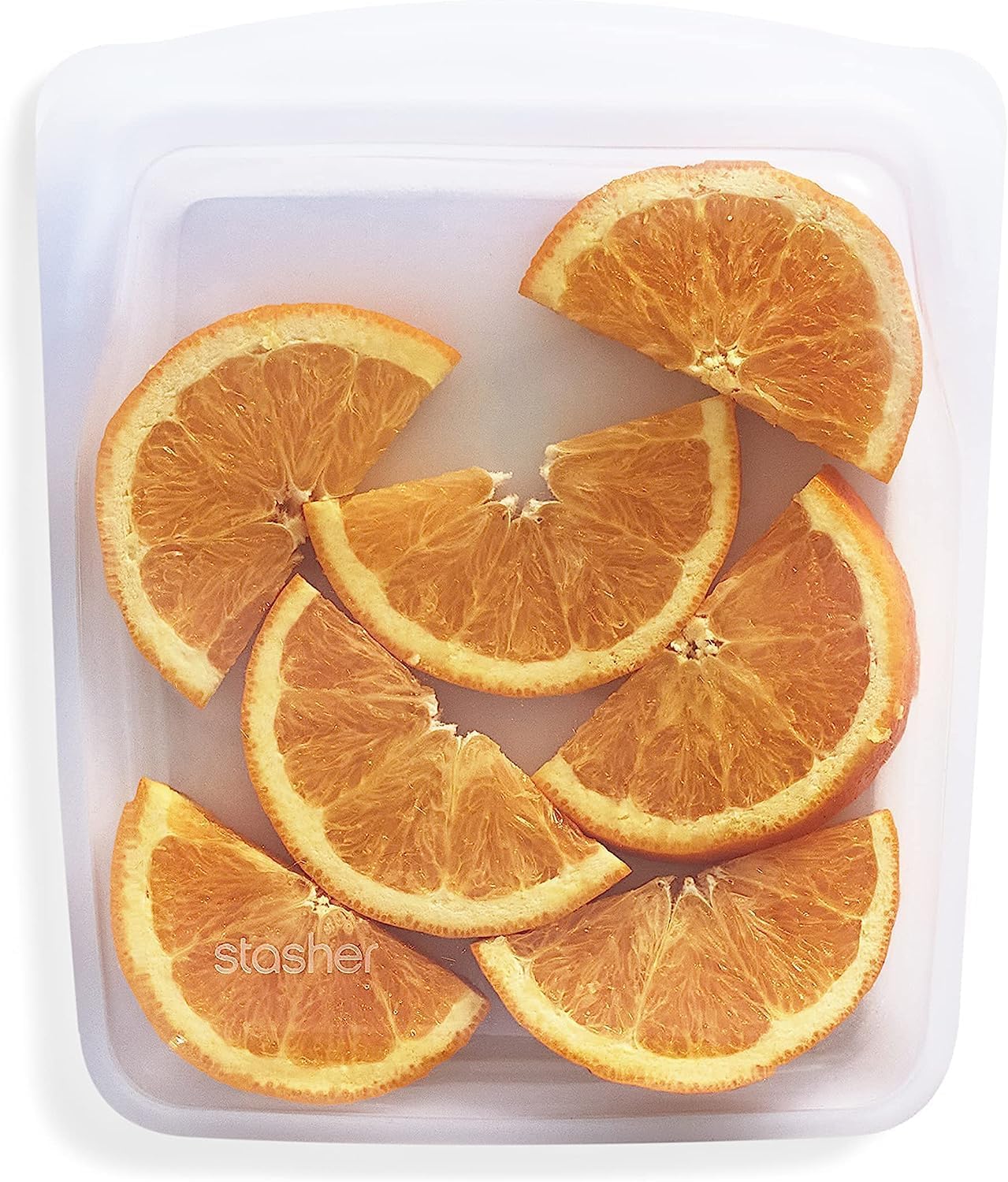 Stasher Bolsa de almacenamiento de silicona reutilizable, contenedor de almacenamiento de alimentos, apto para microondas y lavavajillas, sin fugas,