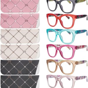 MAEOWN Oprah Style – Gafas de lectura para mujer, bloqueo de luz azul, paquete de 6 lentes para lectura de computadora, lentes de calidad de moda MAEOWN Oprah Style – Gafas de lectura para mujer, bloqueo de luz azul, paquete de 6 lentes para lectura de computadora, lentes de calidad de moda