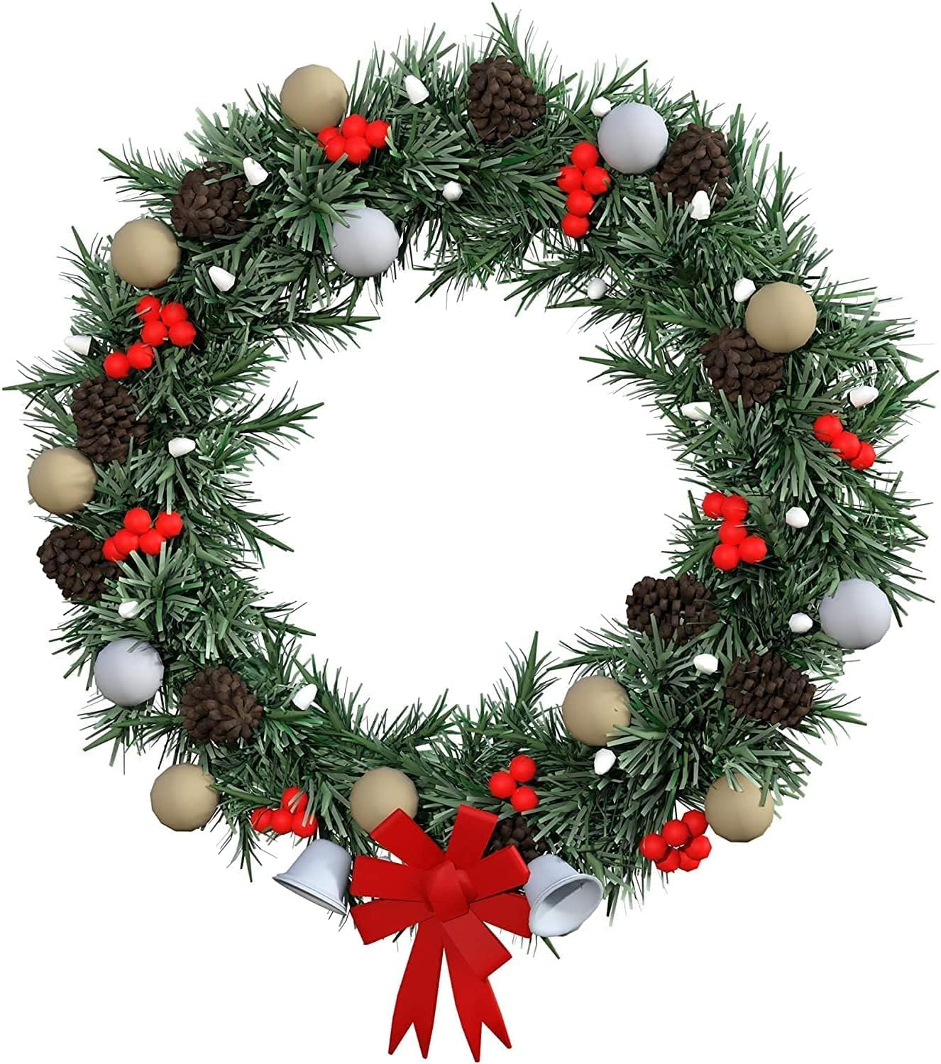 10 coronas redondas colgantes grandes de cartón de 12 pulgadas para manualidades, círculo redondo de papel, adornos colgantes de Navidad, adornos