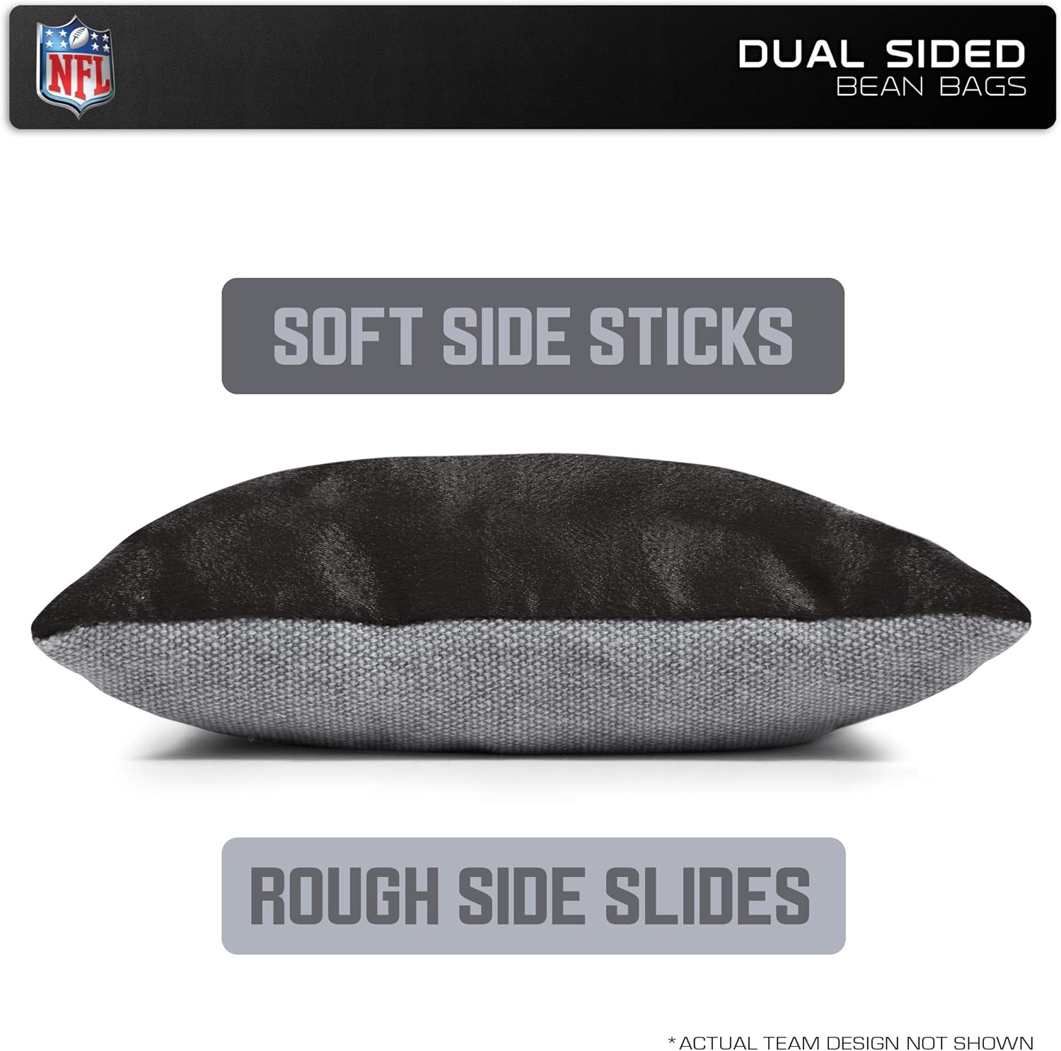 Wild Sports – Bolsas de puf de doble cara de NFL Pro Football Jacksonville Jaguars, paquete de 4 bolsas de lanzamiento prémium para juegos de