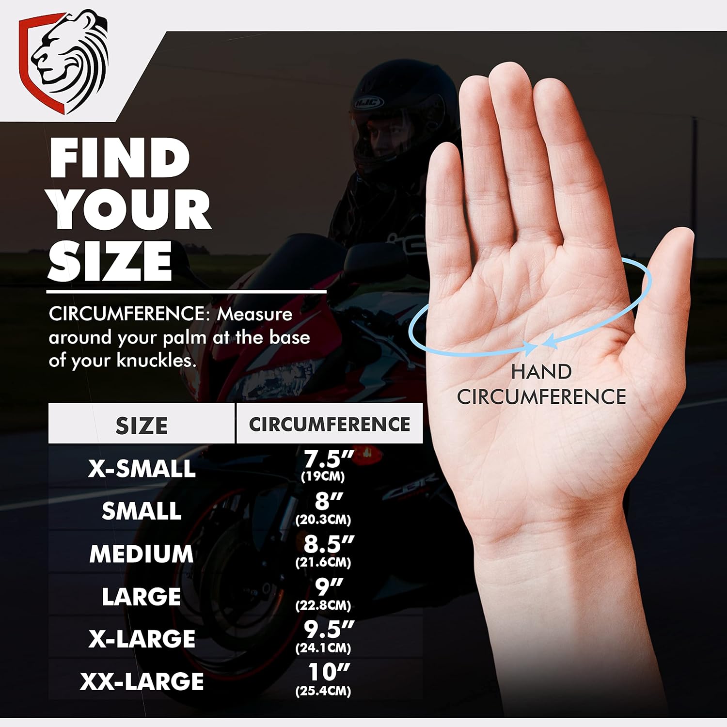 Riparo Motorsports – Guantes de piel sin forro, dedos descubiertos a la mitad, para hacer ciclismo, acondicionamiento físico o de motociclista, para