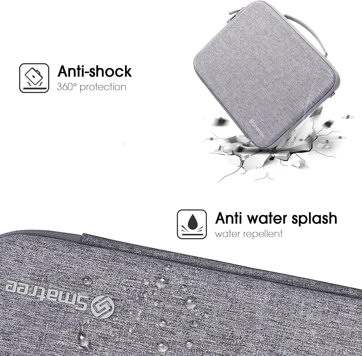 Smatree Funda rígida para iPad de 8.3 a 11 pulgadas para iPad Pro 2022 de 11 pulgadas, iPad Air 2022 de 10.9 pulgadas, bolsa de manga para iPad