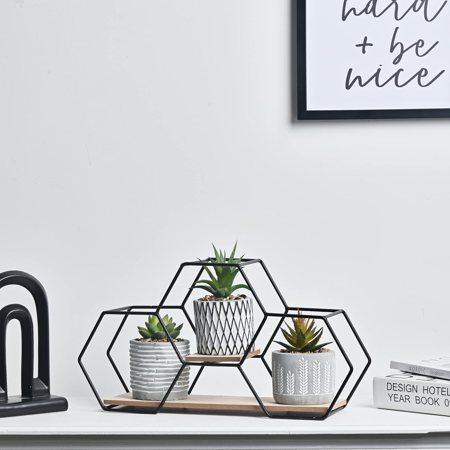 TERESA’S COLLECTIONS Plantas artificiales modernas en maceta para decoración del hogar, planta falsa de interior, decoración de pared bohemia con